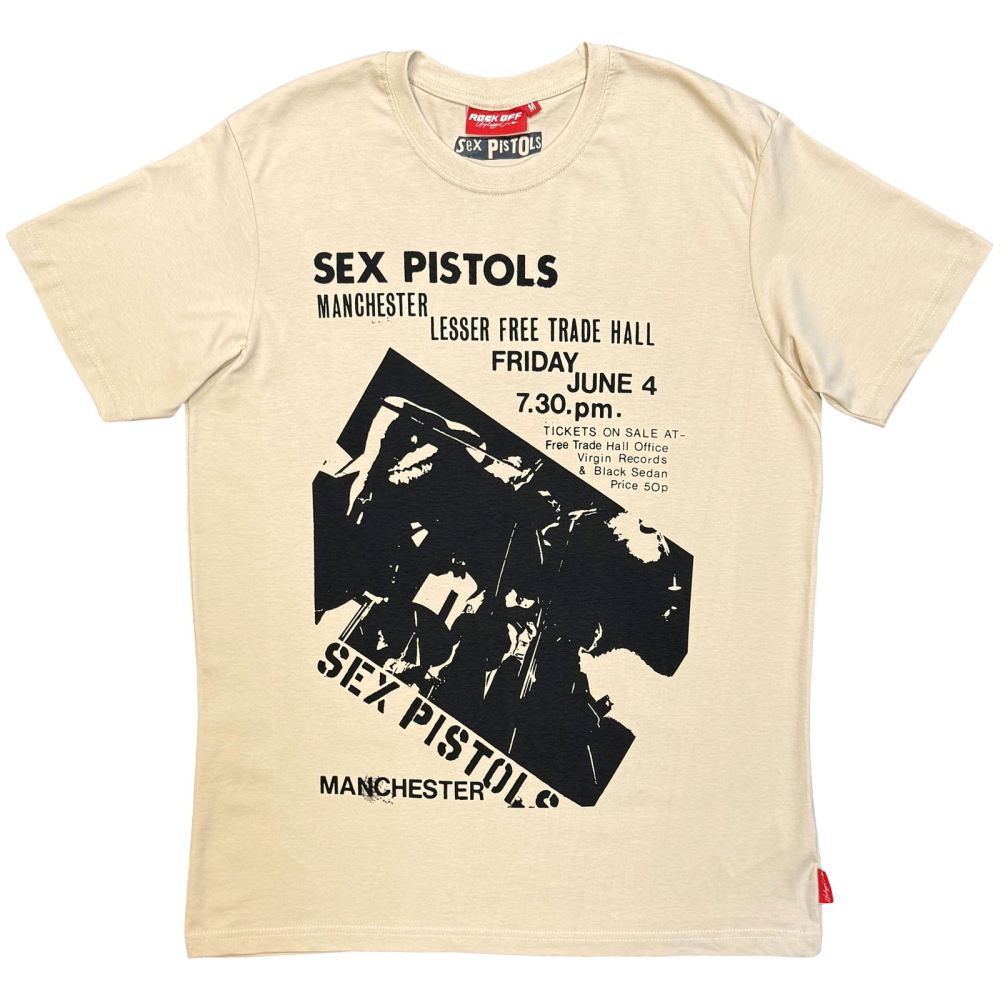 Sex Pistols - Unplugged Manchester Unisex Tshirt - Cream